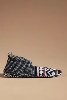 Тапочки Bombas Fair Isle с полосками, черный