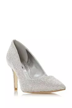 Тапочки Bombshell со стразами Dune London, серебряный