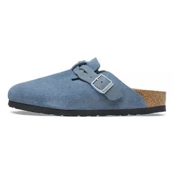 Тапочки boston braided suede leather narrow fit sandals 'elemental blue' Birkenstock, синий