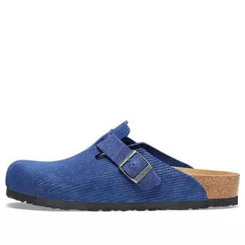 Тапочки boston suede embossed 'indigo blue' Birkenstock, синий