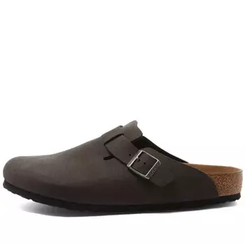Тапочки boston vegan sandals 'black desert dust' Birkenstock, серый