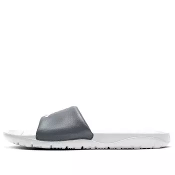 Тапочки break silver white slippers Air Jordan, белый