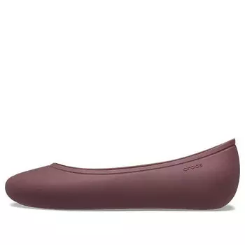 Тапочки brooklyn flats 'dark cherry' Crocs, фиолетовый