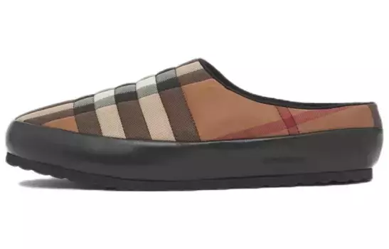 Тапочки Burberry, темно-коричневый