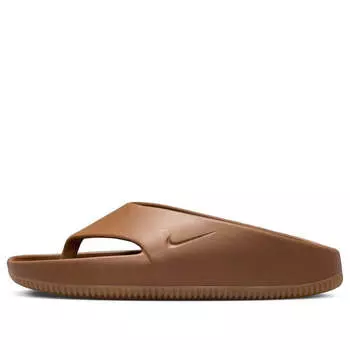 Тапочки calm flip-flops 'light british tan' Nike, бежевый