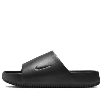 Тапочки calm slide 'black' Nike, черный