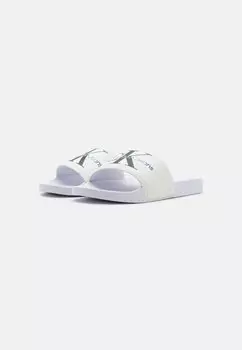 Тапочки Cap Pride Slide Unisex Calvin Klein, ярко-белые