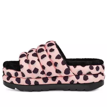 Тапочки cheetah print slippers 'pink' Ugg, розовый