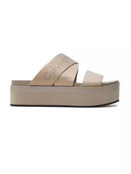 Тапочки ciabatta con plateau Calvin Klein, желтый