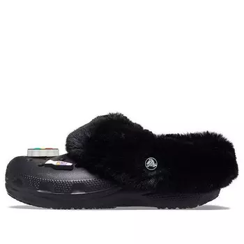 Тапочки classic clog black slippers Crocs, черный