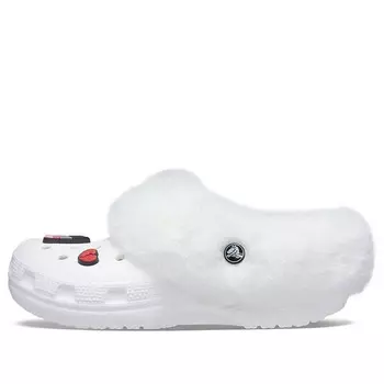 Тапочки classic clog white slippers Crocs, белый