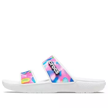 Тапочки classic colorful white pink slippers 'white pink' Crocs, белый