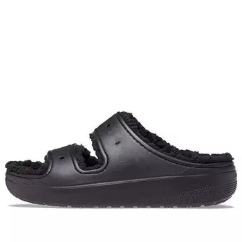 Тапочки classic cozzzy sandal 'black' Crocs, черный