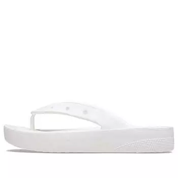 Тапочки classic platform flip flop 'white' Crocs, белый
