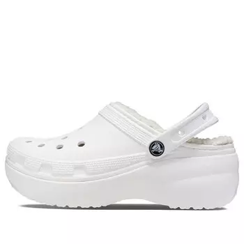 Тапочки classic platform lined clogs 'white' Crocs, белый