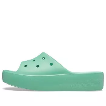Тапочки classic platform sandals 'green' Crocs, зеленый