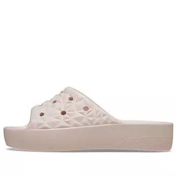 Тапочки classic platform slides 'pink' Crocs, розовый