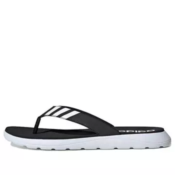 Тапочки comfort sandal 'black white' Adidas, черный