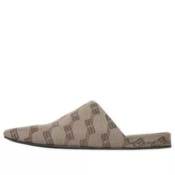 Тапочки cosy mules 'bb monogram brown' Balenciaga, коричневый