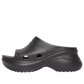 Тапочки crocs pool slide sandals 'black' Balenciaga, черный