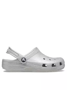 Тапочки Crocs, серебряный