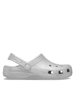 Тапочки Crocs, серебряный