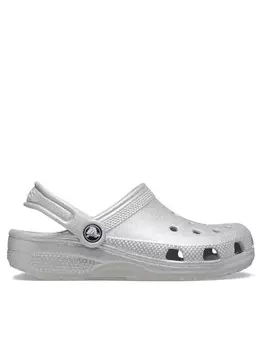 Тапочки Crocs, серебряный