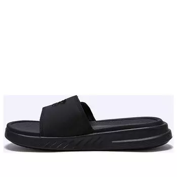 Тапочки cushioning slides 'all black' New Balance, черный