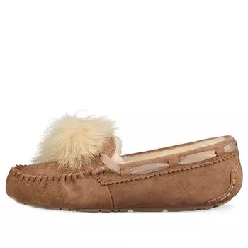 Тапочки dakota pom pom slip on brown Ugg, коричневый