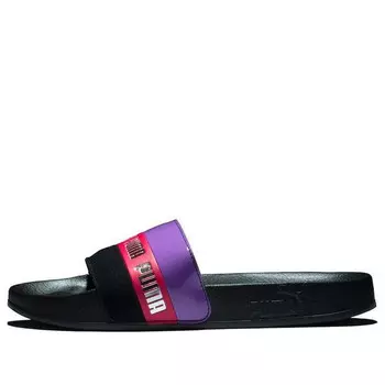 Тапочки damen sandale leadcat remix slide black/purple Puma, черный
