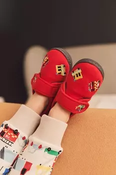 Тапочки детские Next Cupsole со светящимся принтом, красный