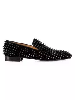 Тапочки для курения с шипами одуванчика Christian Louboutin, черный