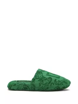 Тапочки Dolce & Gabbana DG-жаккардовые из хлопка, зеленый