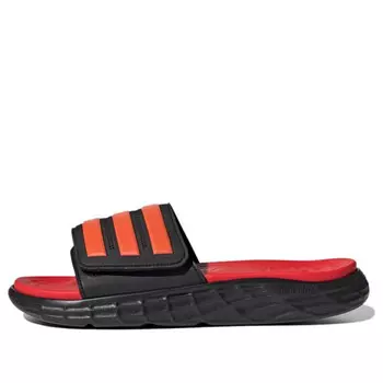 Тапочки duramo sl slide 'black solar red' Adidas, черный