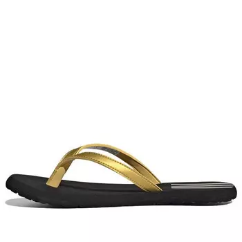 Тапочки eezay flip-flops slipper 'black gold' Adidas, черный