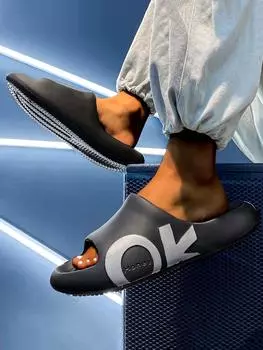 Тапочки Eva с принтом, черный