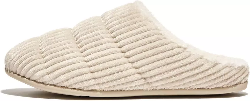 Тапочки FitFlop CHRISSIE FLEECE-LINED CORDUROY SLIPPERS, слоновая кость