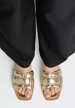 Тапочки Flat Strappy Stradivarius, золото