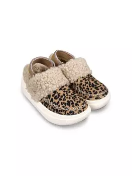 Тапочки FLOWER MOUNTAIN KIDS с леопардовым принтом, серый