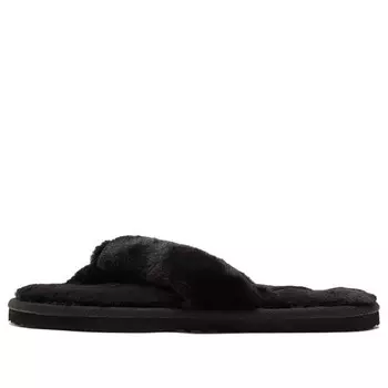 Тапочки fluff flip slide 'black team gold' Puma, черный