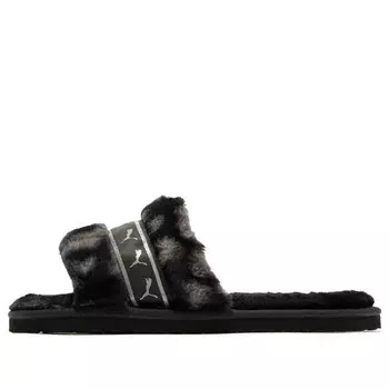 Тапочки fluff remix animal bx 'black grey' Puma, черный