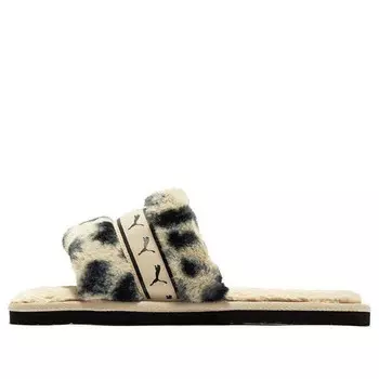 Тапочки fluff remix animal bx 'cream black' Puma, бежевый