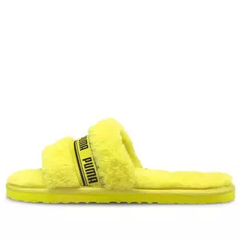 Тапочки fluff slides 'fluo yellow' Puma, желтый