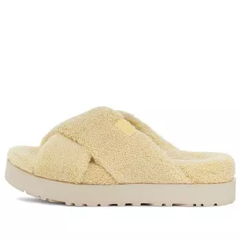 Тапочки fluff sugar terry cross slide 'yellow' Ugg, желтый