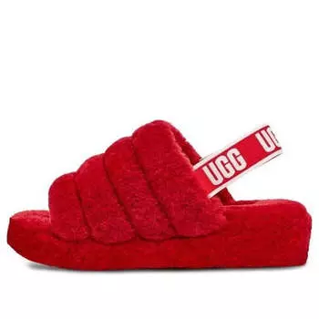 Тапочки fluff yeah slide 'ribbon red' Ugg, красный