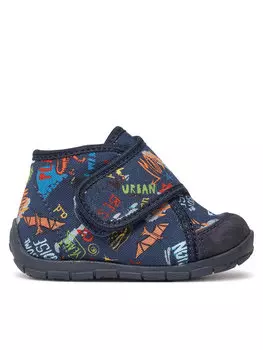 Ботинки для мальчиков Froddo на липучке текстильные с принтом, синий