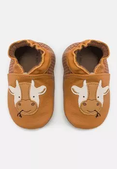 Тапочки FUNNY COW UNISEX Robeez, цвет camel marron