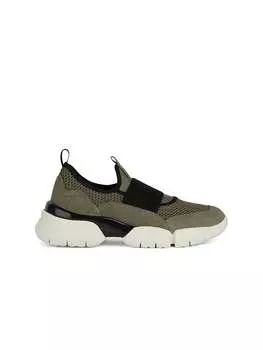 Тапочки Geox, цвет khaki/schwarz