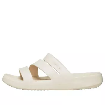 Тапочки getaway strappy slides 'cream white' Crocs, белый