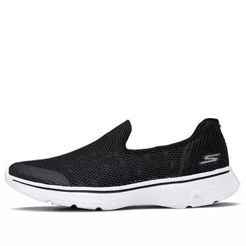 Тапочки go walk 4 'black white' Skechers, черный
